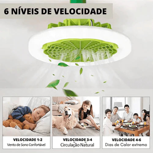 Ventilador de Teto Inteligente - Led e Controle Remoto