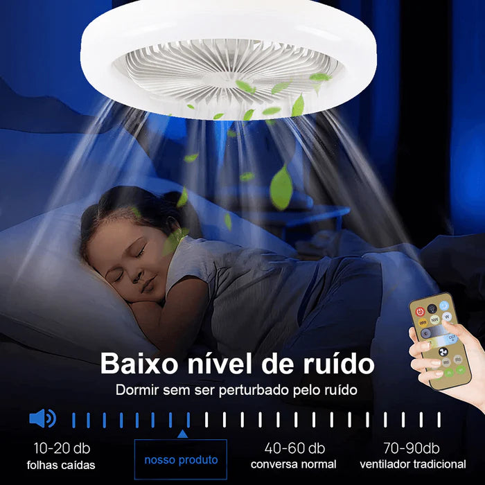 Ventilador de Teto Inteligente - Led e Controle Remoto