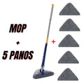 Mop Multiuso Triangular Mega Giratório + Pano de Microfibra