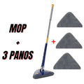 Mop Multiuso Triangular Mega Giratório + Pano de Microfibra